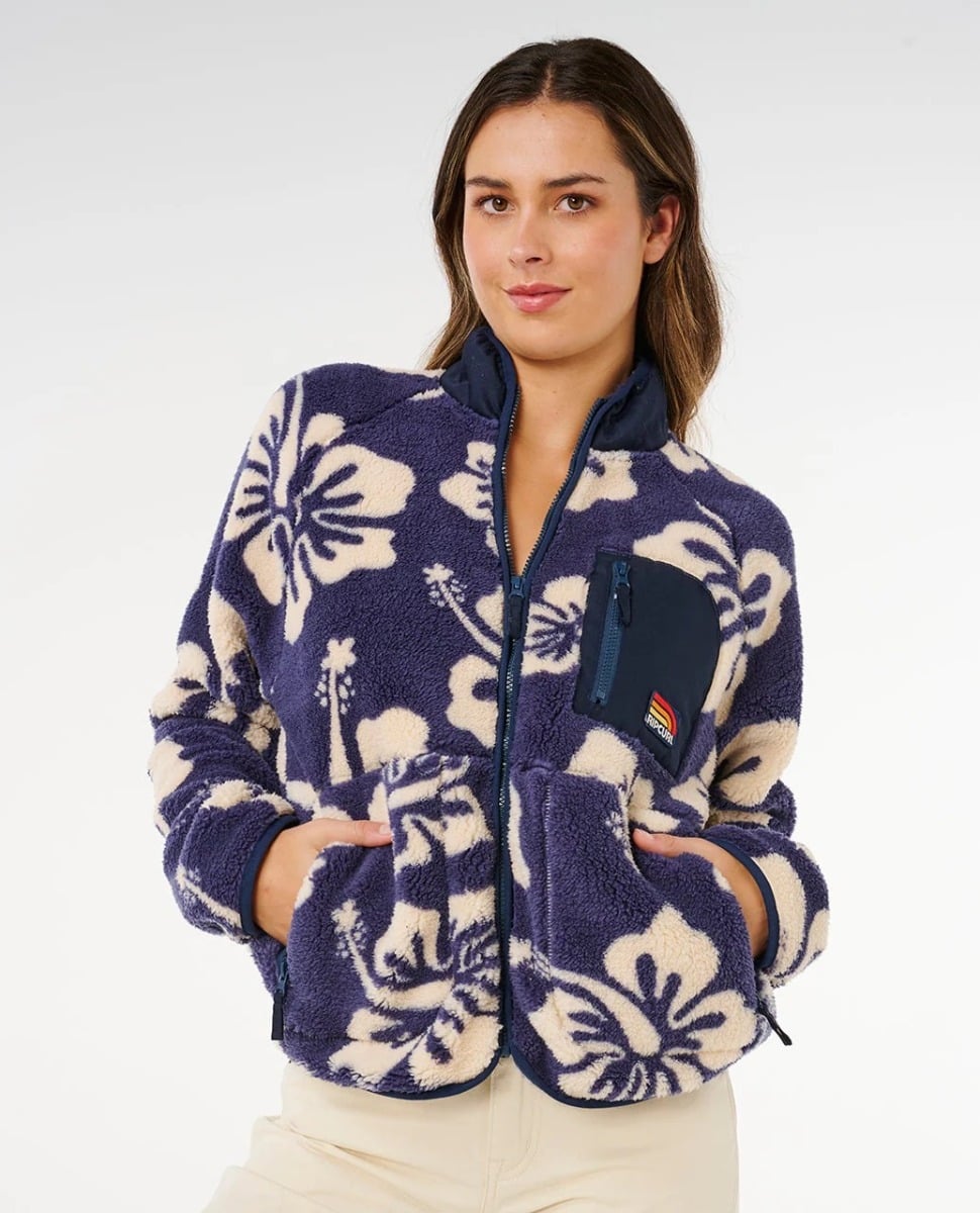 Rip Curl Surfside Standard Zip-Through Polar Fleece - Navy