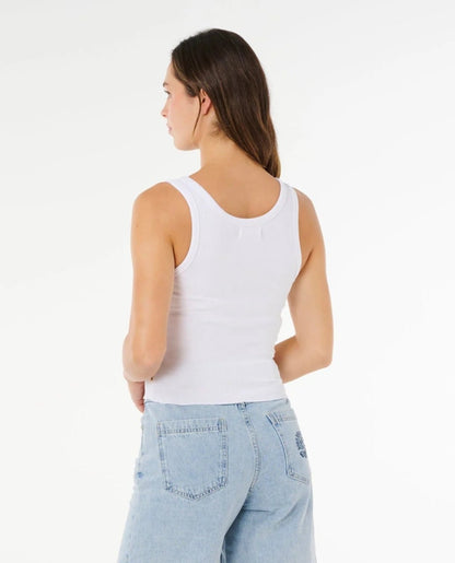 Rip Curl Hotel Malibu Tank Top - Optical White