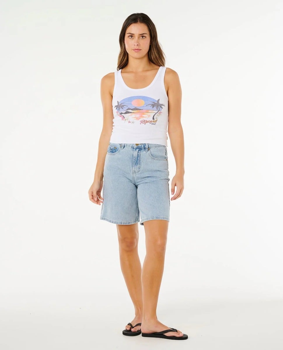 Rip Curl Hotel Malibu Tank Top - Optical White