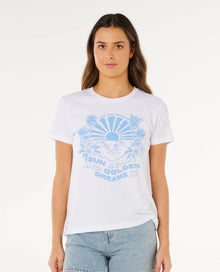 Rip Curl Sun Beams Standard Tee in Optical White