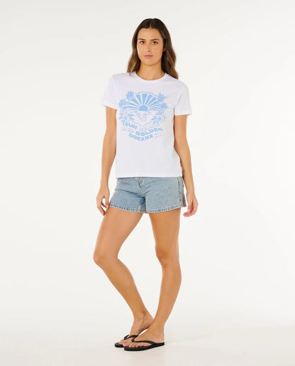 Rip Curl Sun Beams Standard Tee - Optical White