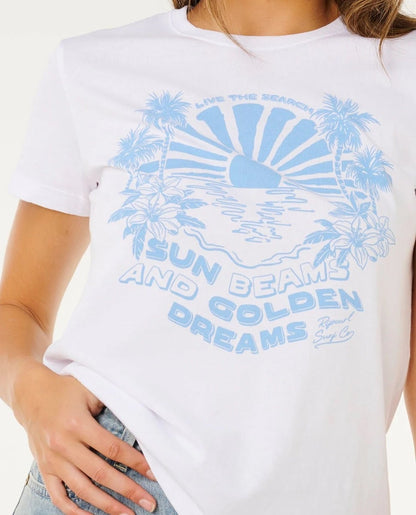 Rip Curl Sun Beams Standard Tee - Optical White