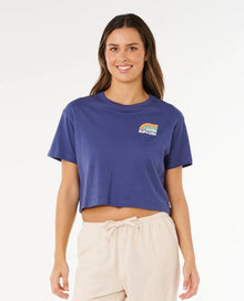 Rip Curl Surf Side Cropped Tee - Navy