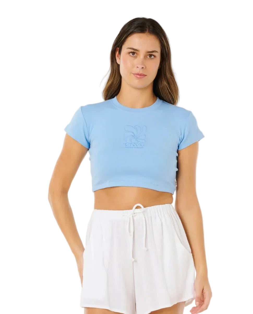 Rip Curl Pacific Coast Baby Tee in Light Blue
