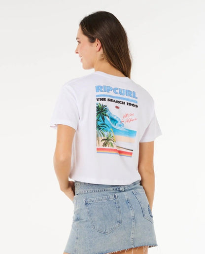 Rip Curl Hayley O Crop Tee - Optical White