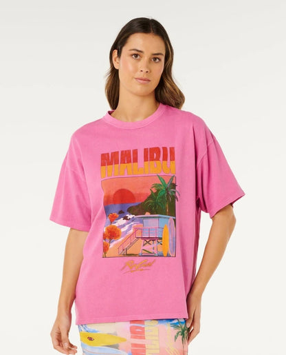 Rip Curl Hayley O Heritage Tee in Super Pink