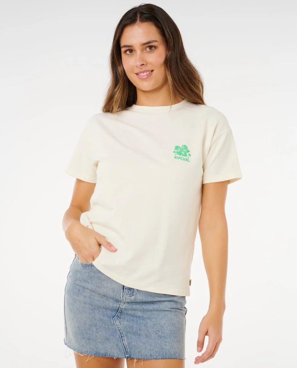 Rip Curl Surf Puff Party Pack Relaxed Tee - Bone