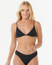 Rip Curl Premium Surf Banded Fixed Tri Bikini in Black