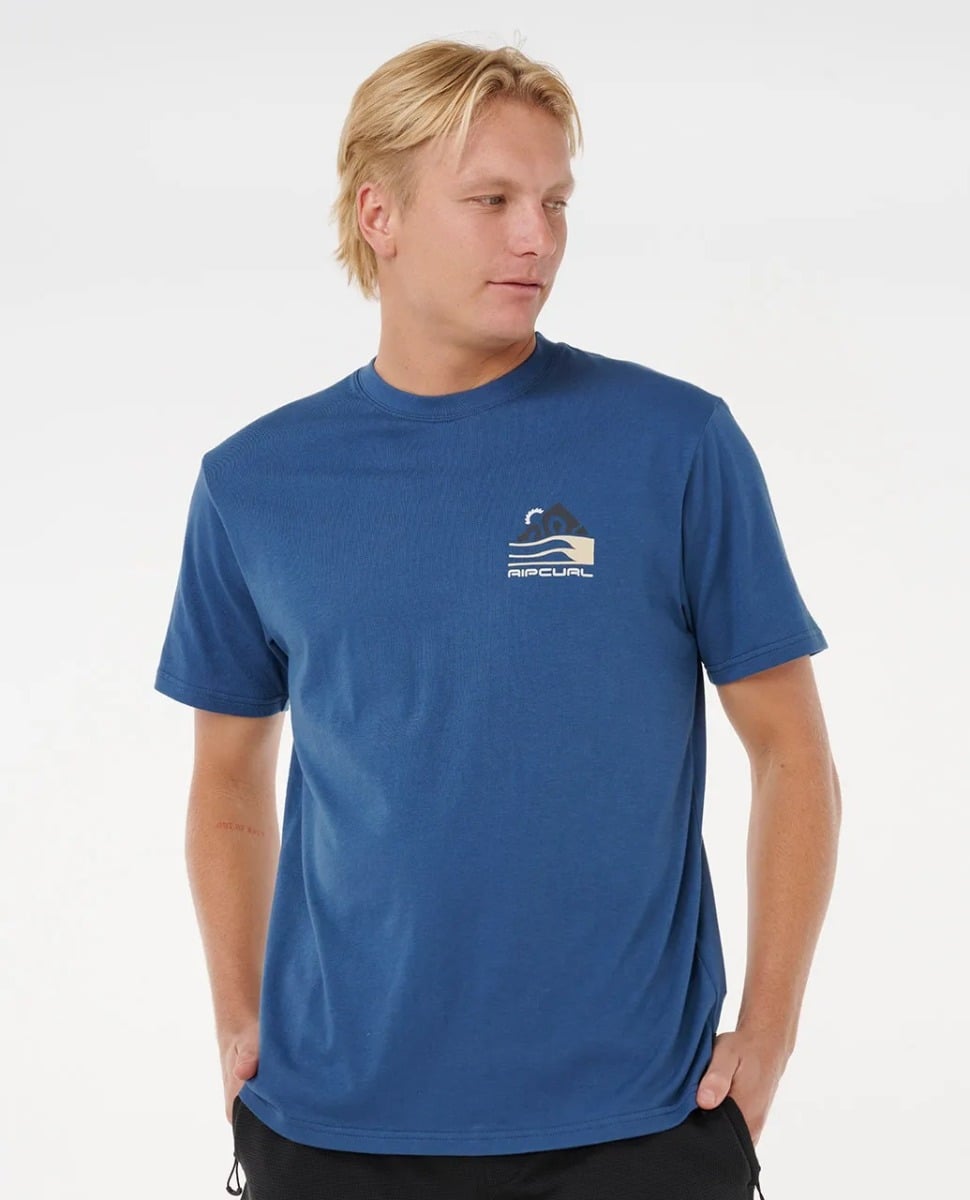 Rip Curl Vaporcool Search Range Tee - Light Navy