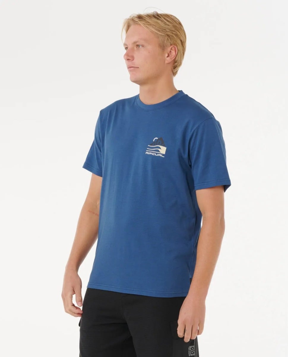 Rip Curl Vaporcool Search Range Tee - Light Navy