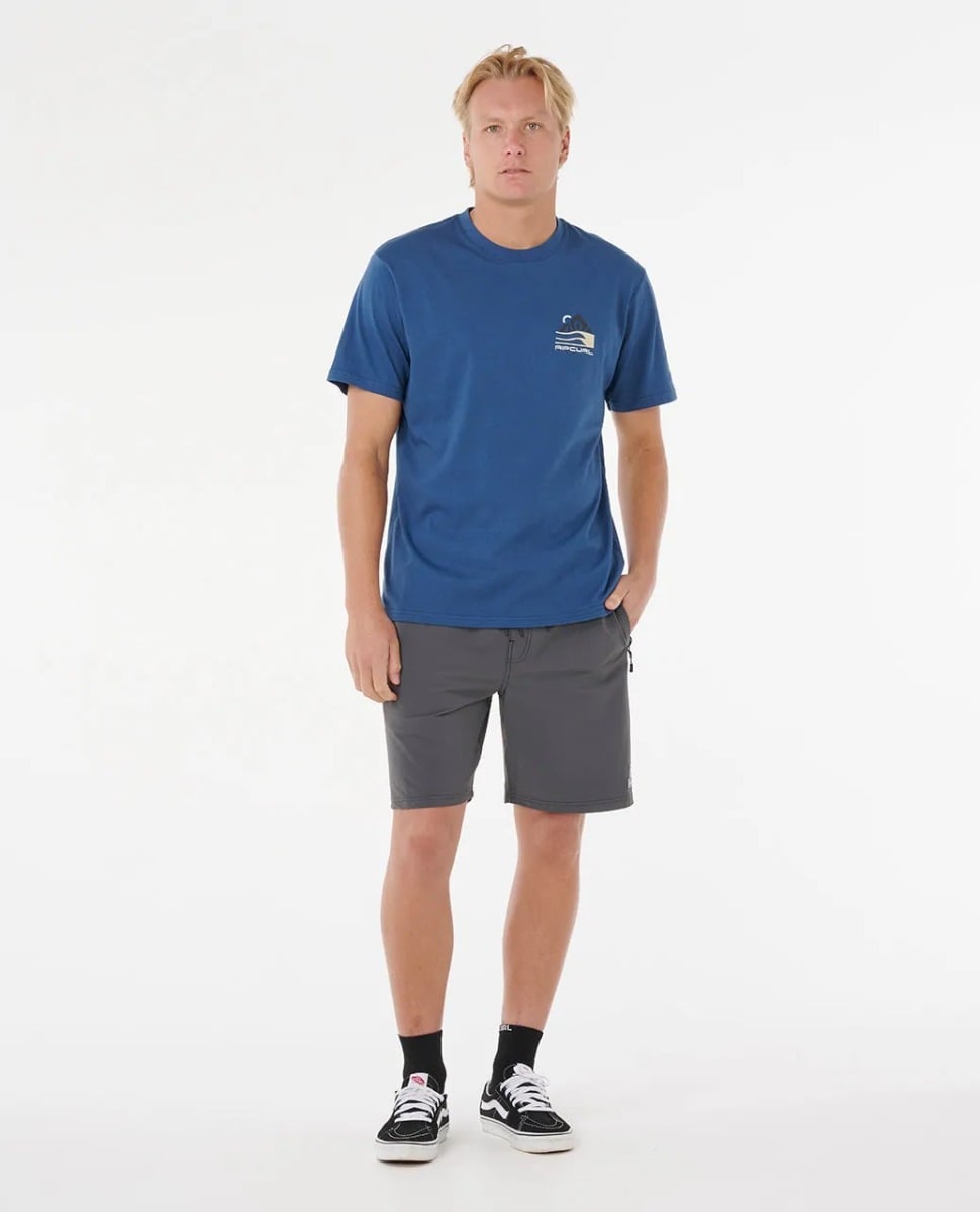 Rip Curl Vaporcool Search Range Tee - Light Navy
