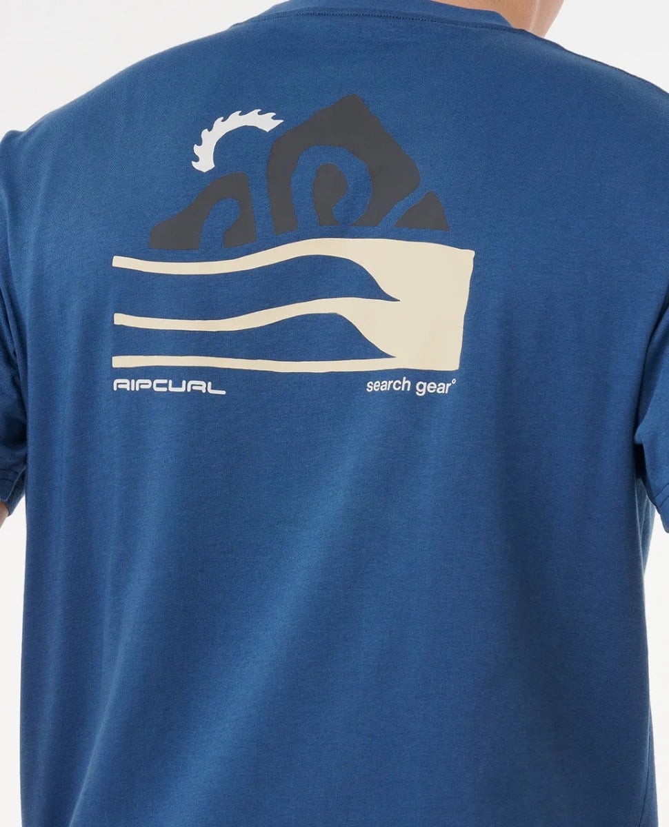 Rip Curl Vaporcool Search Range Tee - Light Navy