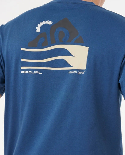 Rip Curl Vaporcool Search Range Tee - Light Navy