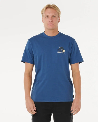 Rip Curl Vaporcool Search Range Tee in Light Navy