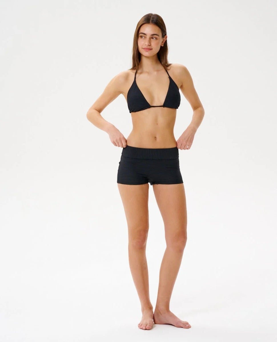 Rip Curl Premium Surf Boyleg Bikini Bottoms- Black