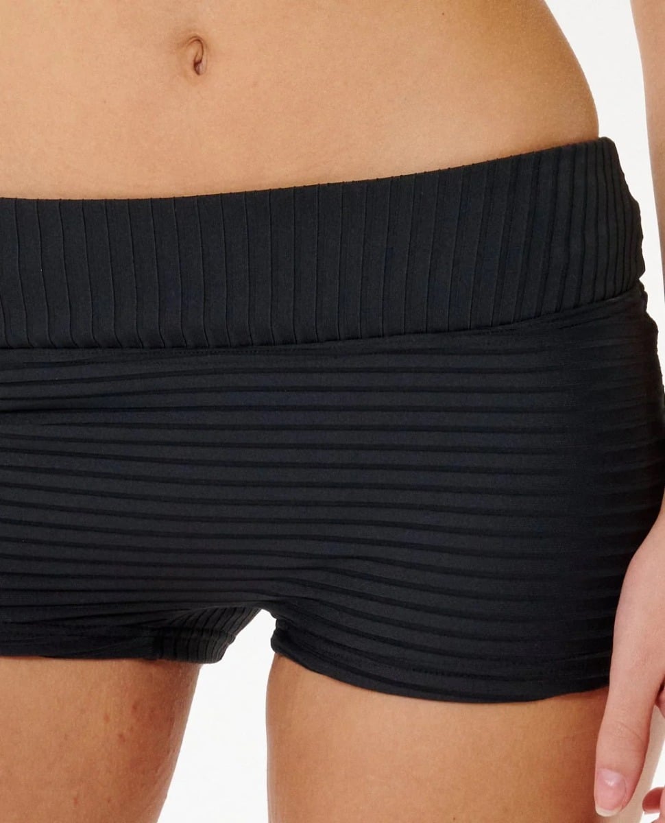 Rip Curl Premium Surf Boyleg Bikini Bottoms- Black