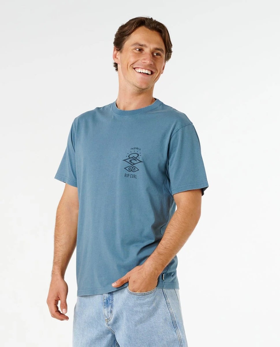 Rip Curl Search Icon Tee in Bluefin