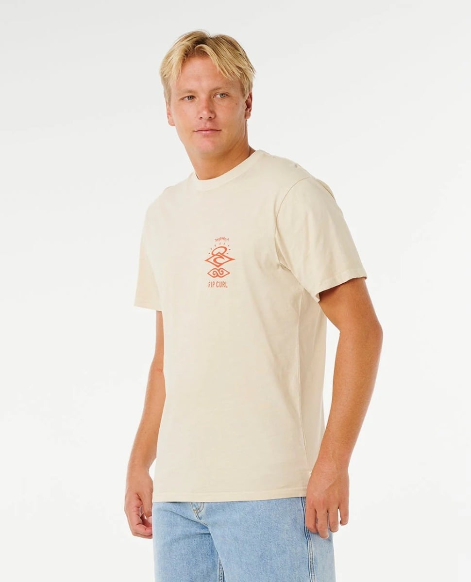 Rip Curl Search Icon Tee in Vintage White