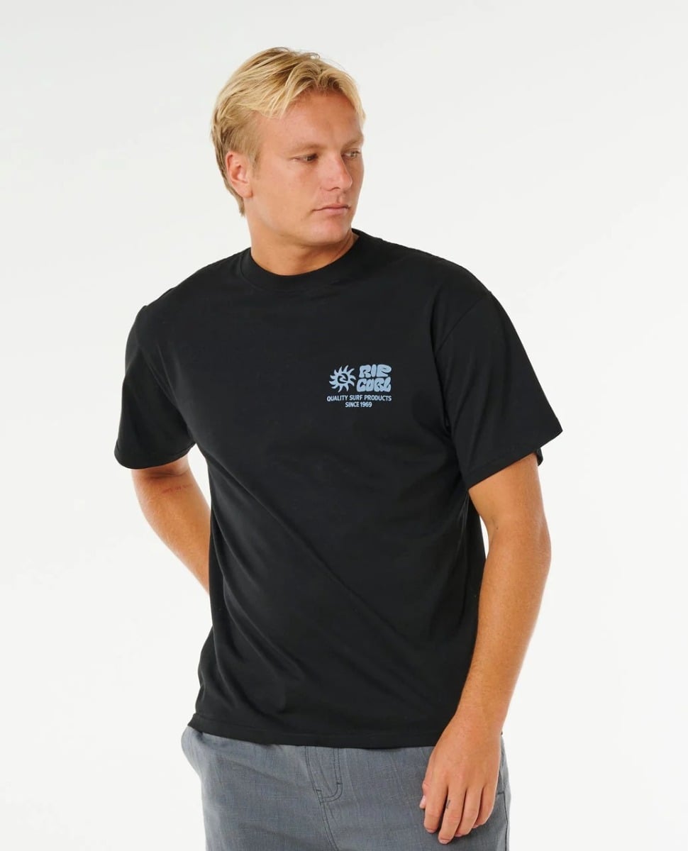 Rip Curl Pacific Rinse Glass Off Tee in Black