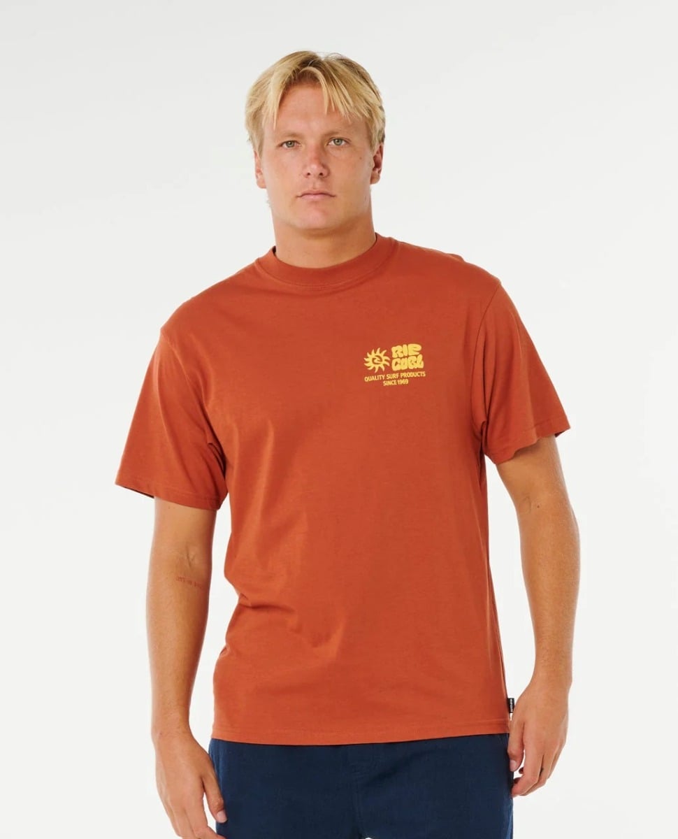 Rip Curl Pacific Rinse Glass Off Tee - Baked Clay