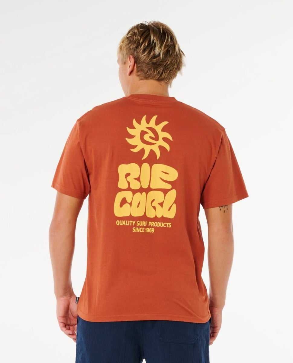 Rip Curl Pacific Rinse Glass Off Tee - Baked Clay