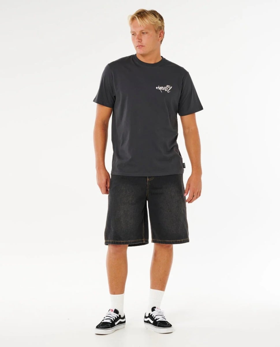 Rip Curl Inner Visions Hack Tee - Washed Black