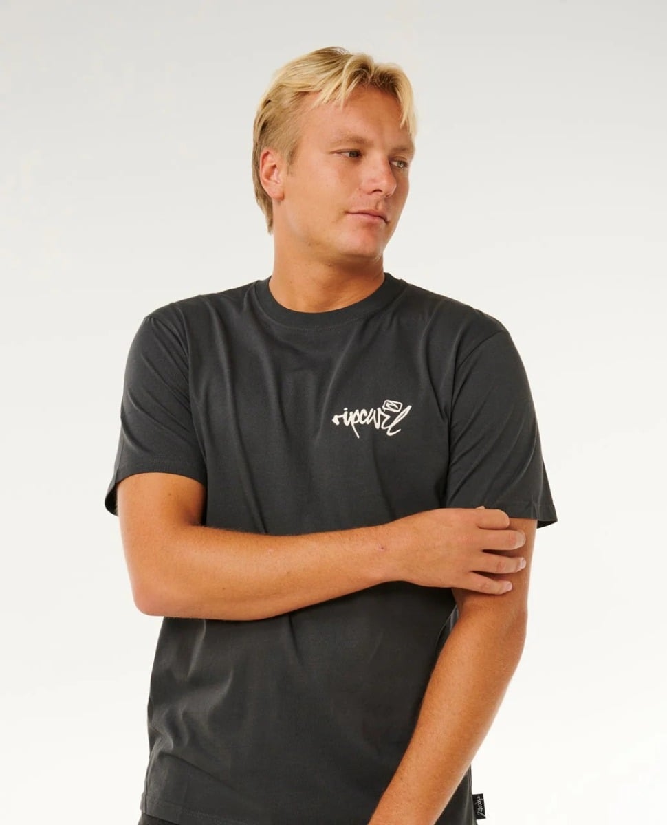 Rip Curl Inner Visions Hack Tee - Washed Black