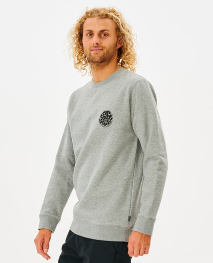 Rip Curl Men's Wetsuit Icon Crew Sweatshirt - Grey Marle