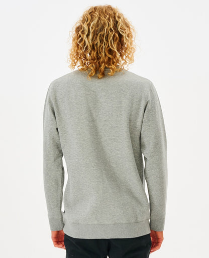 Rip Curl Men's Wetsuit Icon Crew Sweatshirt - Grey Marle