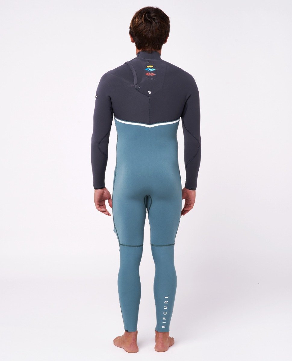 Ripcurl E BOMB 3/2mm Mens Zip Free Wetsuit - Muted Green - Back