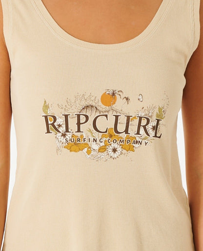 Rip Curl Oceans Together Women's Ribbed Tank - Natural
