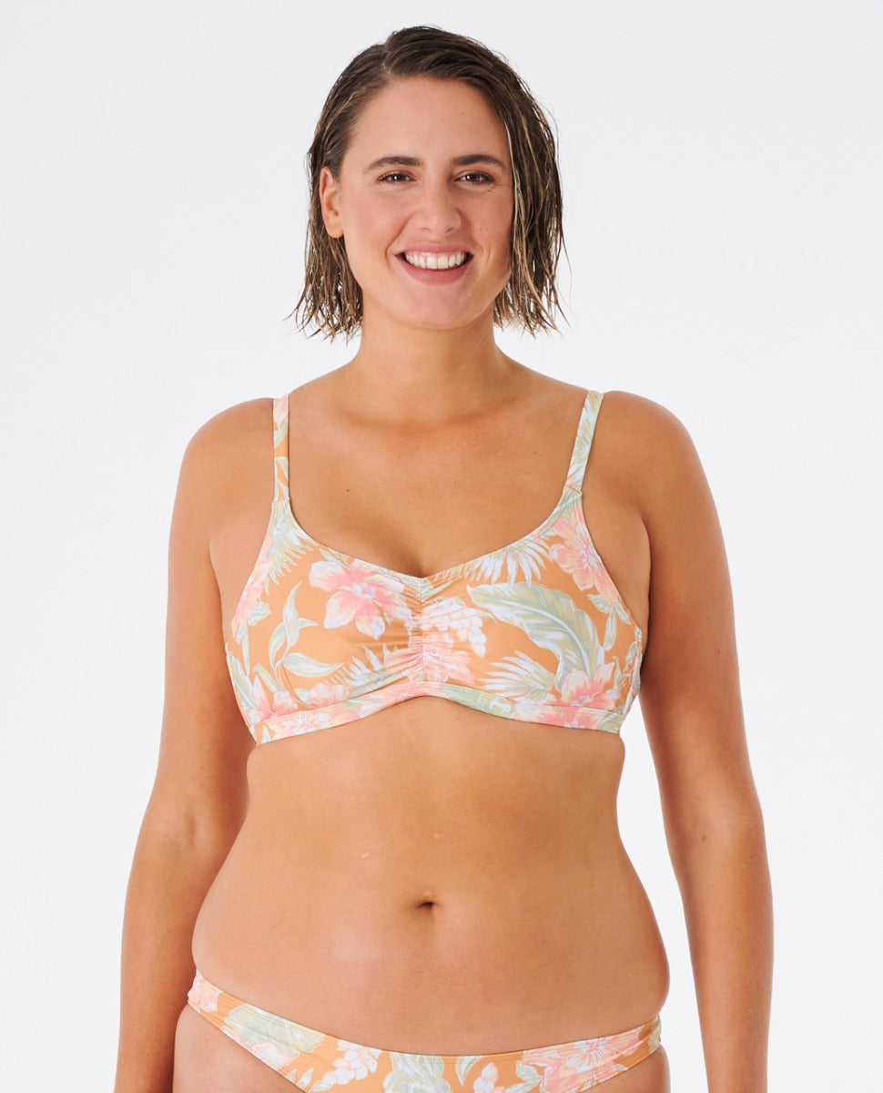 Rip Curl Always Summer D Cup Crop Bikini Top - Gold