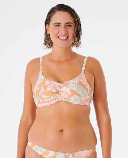 Rip Curl Always Summer D Cup Crop Bikini Top - Gold