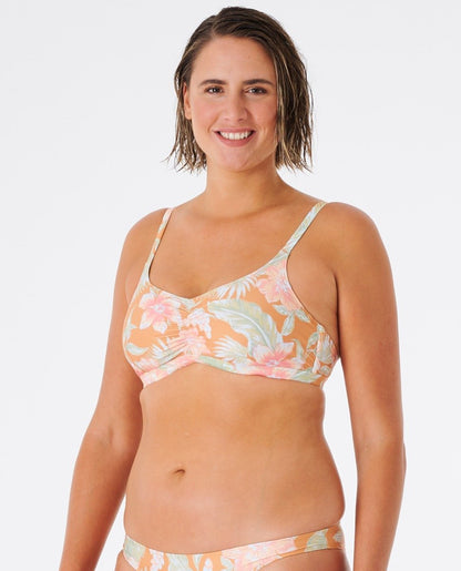Rip Curl Always Summer D Cup Crop Bikini Top - Gold