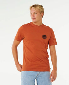 Rip Curl Wettie Passage Icon Tee in Baked Clay