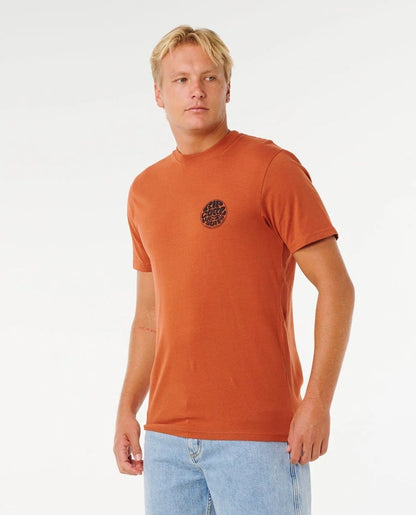 Rip Curl Wettie Passage Icon Tee - Baked Clay