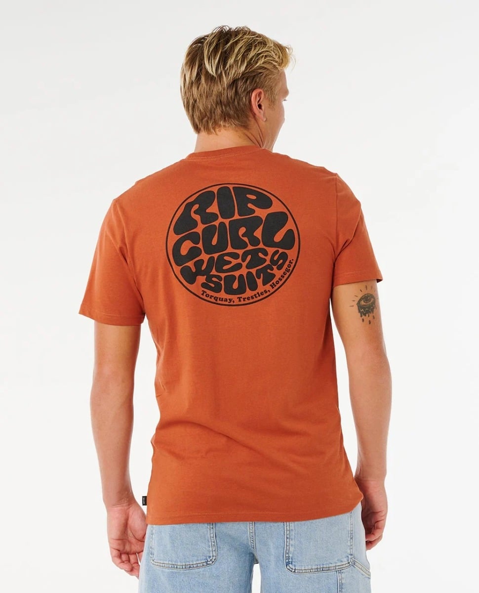 Rip Curl Wettie Passage Icon Tee - Baked Clay