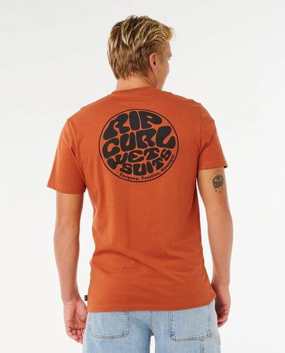 Rip Curl Wettie Passage Icon Tee - Baked Clay