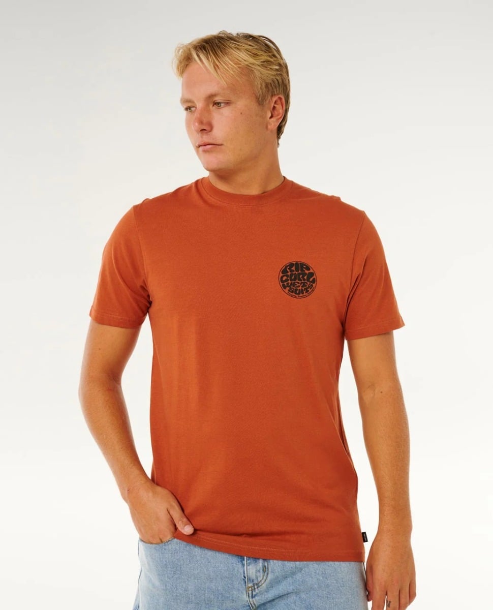 Rip Curl Wettie Passage Icon Tee - Baked Clay