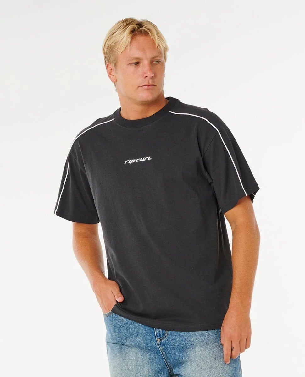 Rip Curl Inner Visions Panel Tee in Washed Black