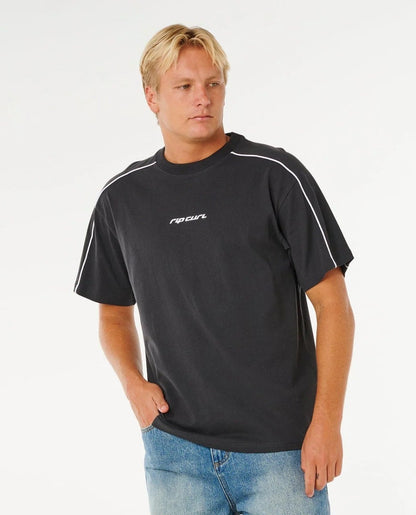 Rip Curl Inner Visions Panel Tee in Washed Black