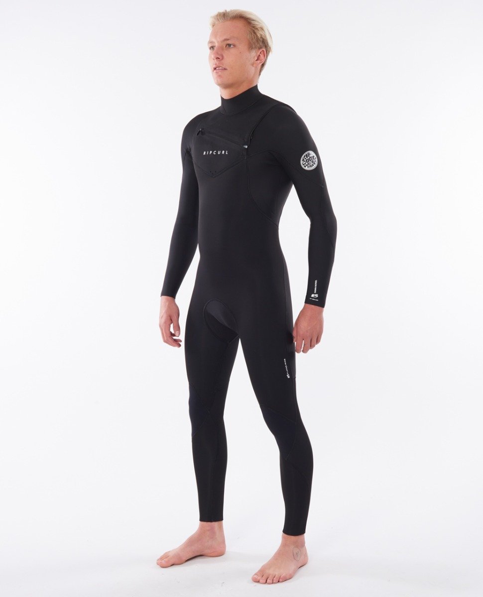 Rip Curl Dawn Patrol 4/3mm Mens Performance Chest Zip Wetsuit - Black