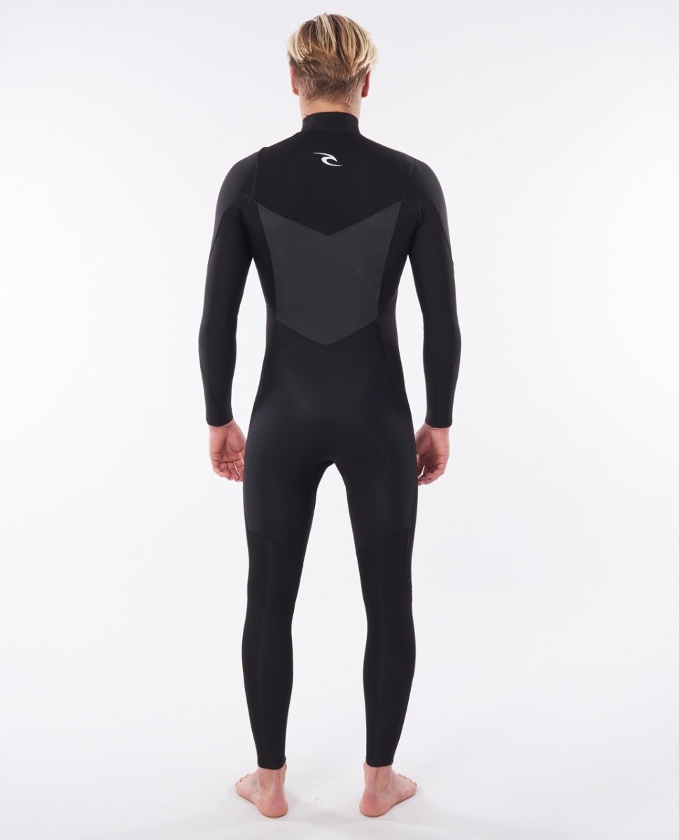 Rip Curl Dawn Patrol 4/3mm Mens Performance Chest Zip Wetsuit - Black