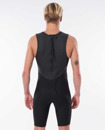 Rip Curl Dawn Patrol Men's Short John 2mm Shorty Wetsuit 2025 - Black