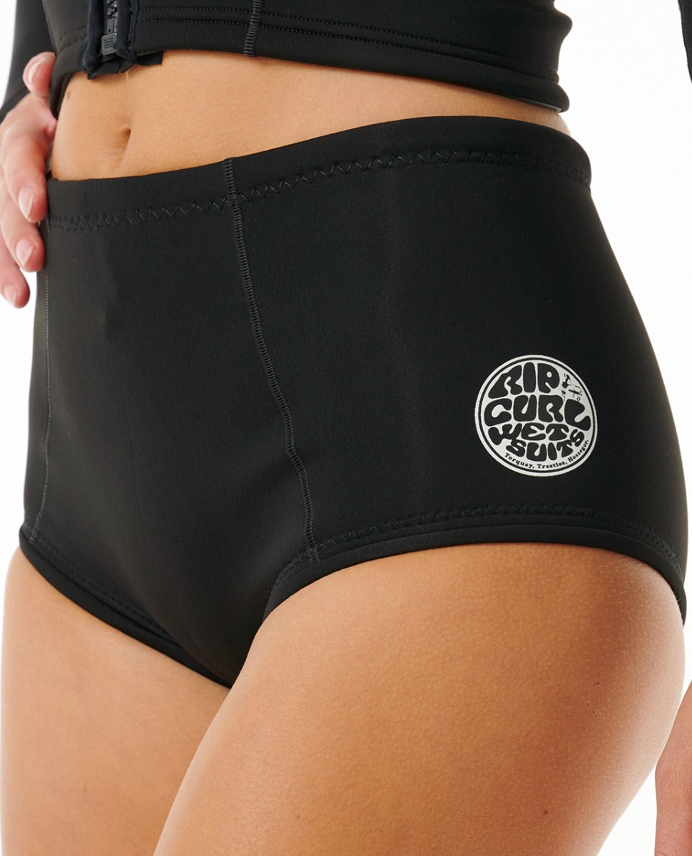 Rip Curl G-Bomb 1/5mm Women's Boy Leg Neoprene Shorts - Black
