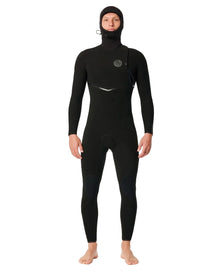 Rip Curl E Bomb 5/4mm Hooded Zip Free Winter Wetsuit in Black