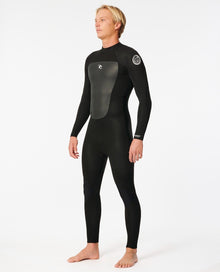Rip Curl Omega 4/3mm Men's Back Zip Wetsuit - Black