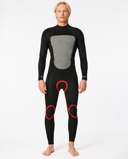 Rip Curl Omega 4/3mm Men's Back Zip Wetsuit - Black