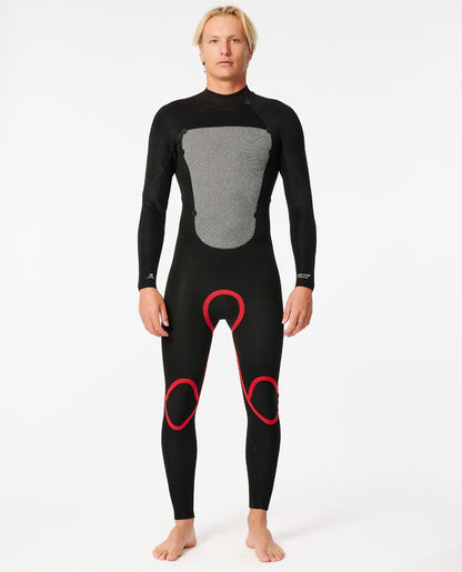 Rip Curl Omega 4/3mm Men's Back Zip Wetsuit - Slate