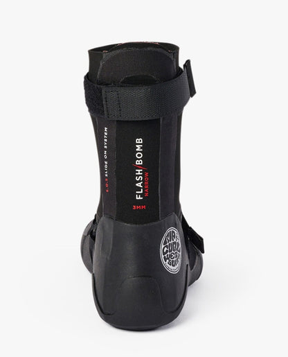 Rip Curl Flashbomb 5mm Narrow Hidden Split Toe Boots - Black